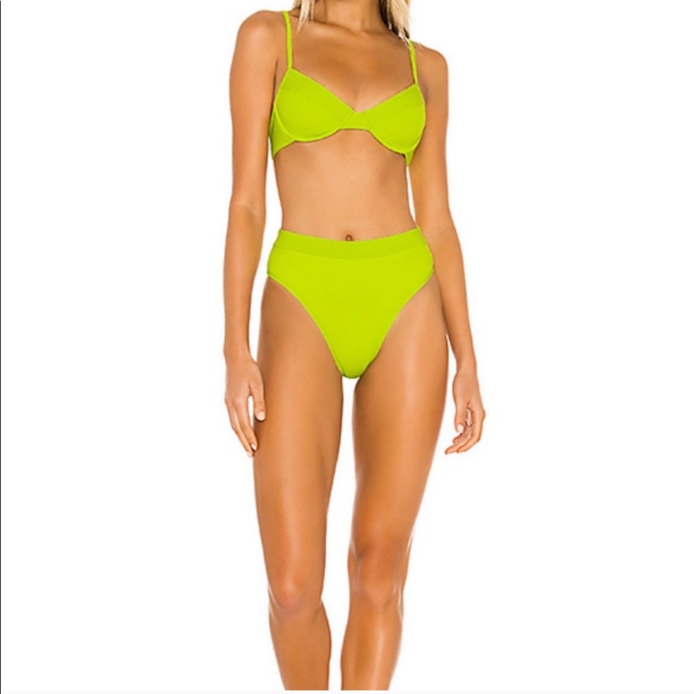 L Space Frankie Bikini Bottoms in Acid Green - Picture 2 of 9